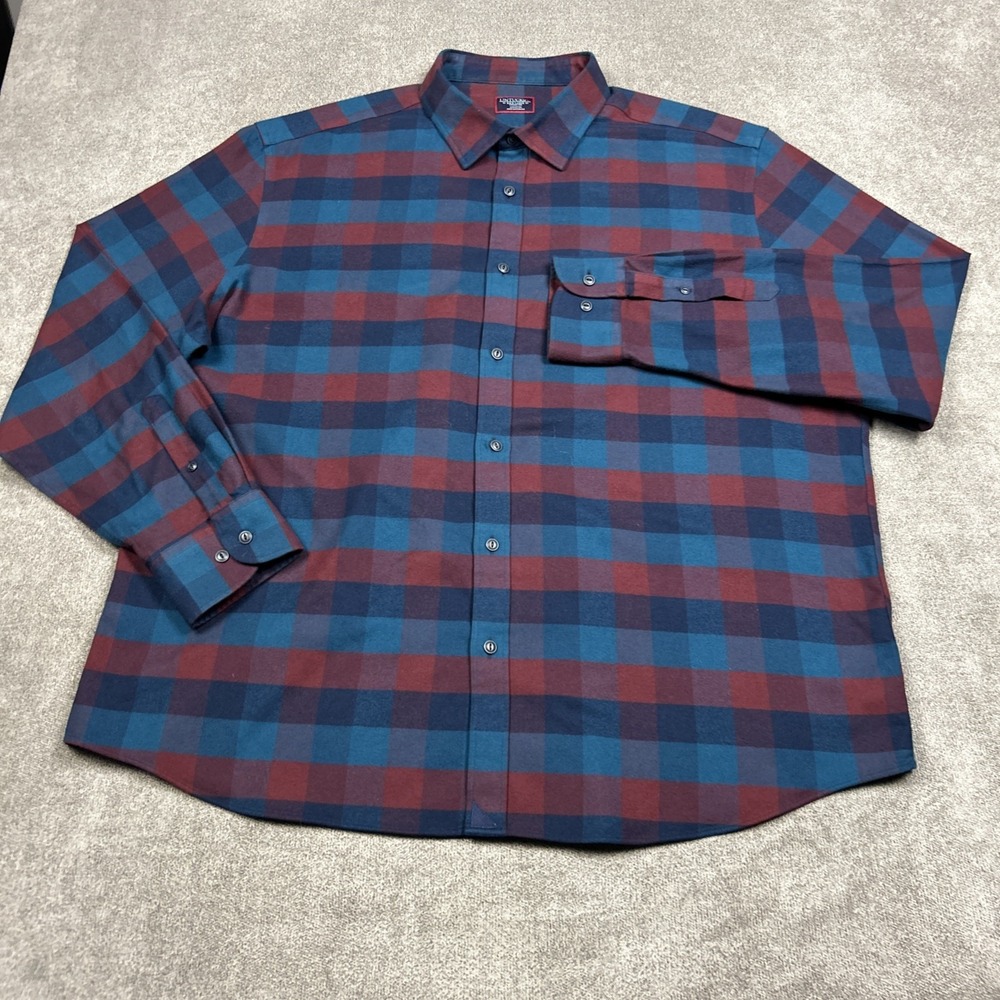 Untuckit Shirt Mens 3XL Flannel Button Up Lung Sleeve Colorful Check Casual - Picture 2 of 8